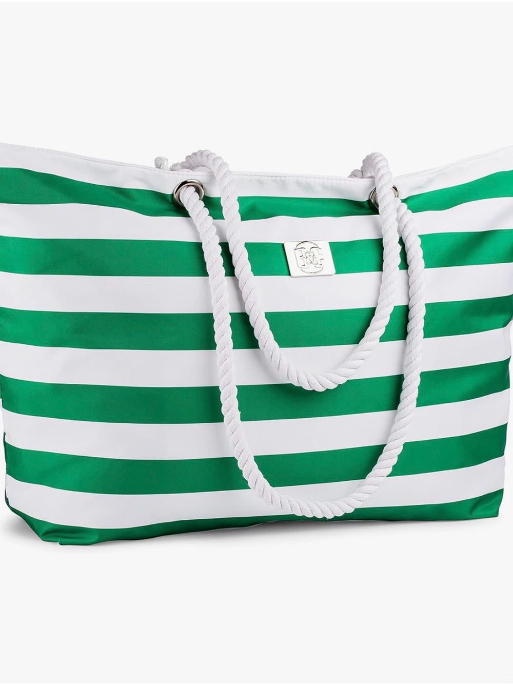 BANG&CARSEN Extra Large Beach Bag W/ Zipper Beach Tote For Women NWT blue - Picture 11 of 16